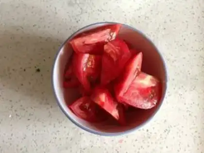 Make Tomato tofu step 1