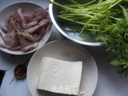 Make Cream shrimp tofu step 0
