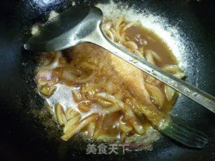 Make Onions burn rubber fish step 12