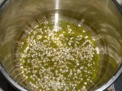Make The rice green bean ice cream step 0