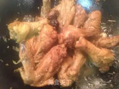 Make The chicken wings of mushrooms step 8