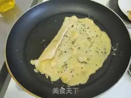 Make Banana egg burrito step 9