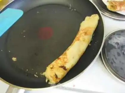 Make Banana egg burrito step 10