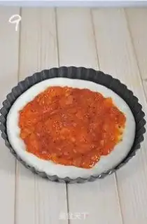 Make A thick shrimp bacon pizza step 8