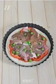 Make A thick shrimp bacon pizza step 10