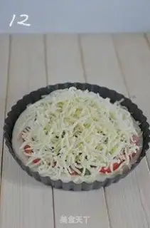 Make A thick shrimp bacon pizza step 11