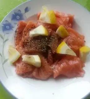 Make Vanilla salmon step 1