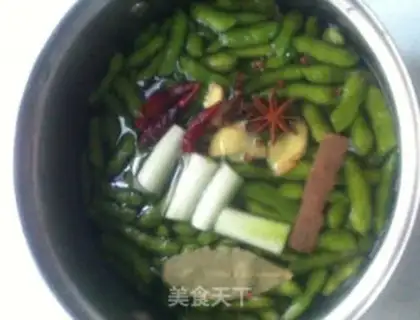 Make Salt-water beans step 1