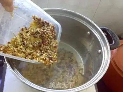 Make Red sugar congee step 3