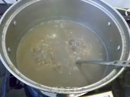 Make Red sugar congee step 5