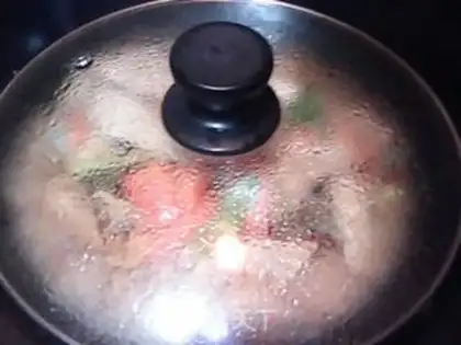 Make Onion beans, frozen tofu step 6