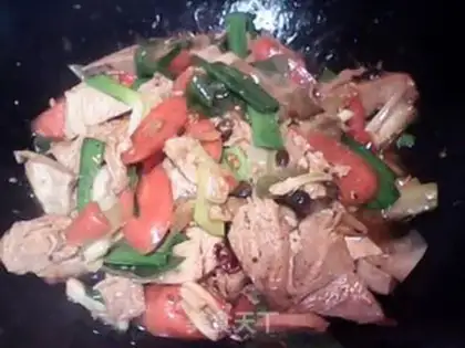 Make Onion beans, frozen tofu step 8