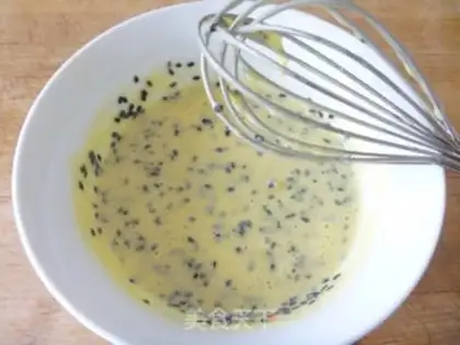 Make Black sesame egg cake step 4
