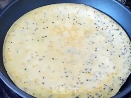 Make Black sesame egg cake step 6