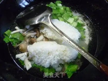 Make Crab mushrooms and rice step 5