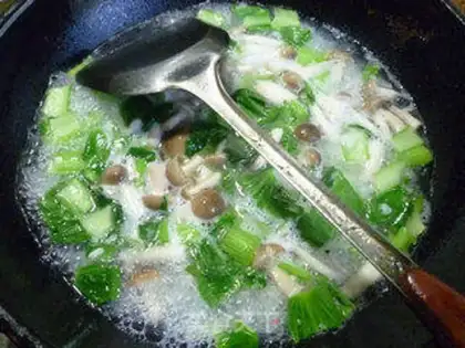 Make Crab mushrooms and rice step 6