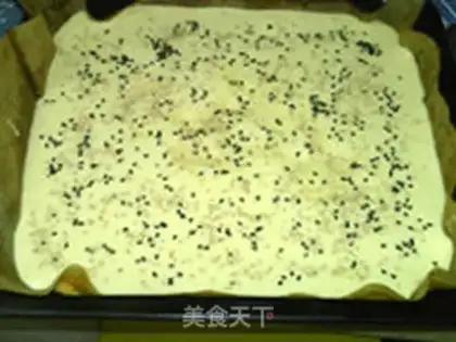 Make Sesame French sponge cake step 8