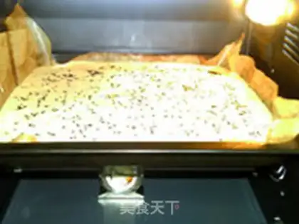 Make Sesame French sponge cake step 9