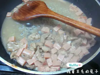 Make Onions of pork and ham step 9