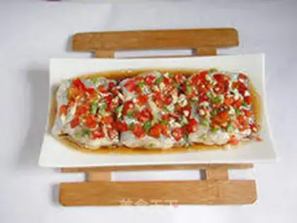Make Pepper chopping steamed fish step 8