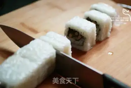 Make Flying fish seed sushi rolls step 7