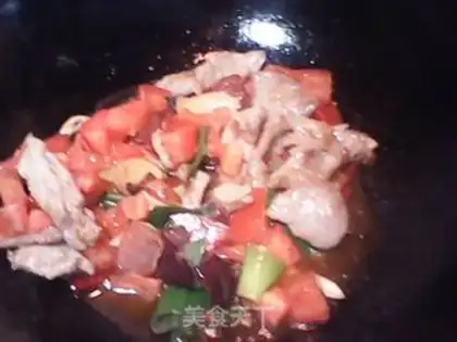 Make Onion tomato fried meat step 5