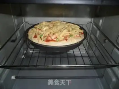 Make Chicken pizza with shrimp step 11