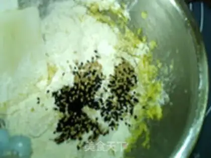 Make Black and white sesame waffles step 5