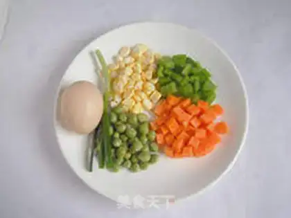 Make Four-coloured fried rice step 0