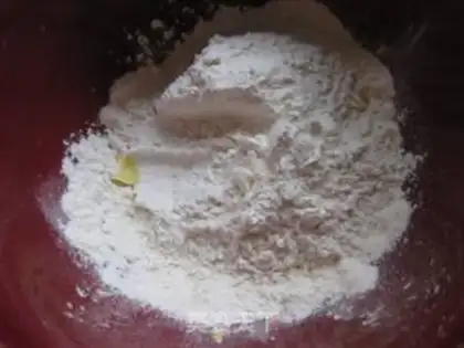 Make Peaches apple pie step 1