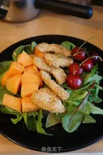 Make A melon coconut chicken salad step 5