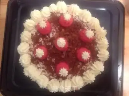 Make Eight inches of cocoa cake step 16