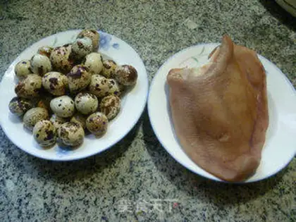 Make Porky ears, quail eggs step 0