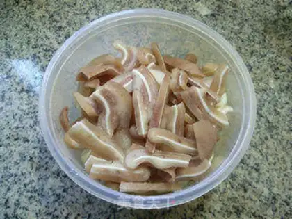 Make Porky ears, quail eggs step 6