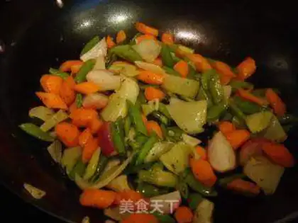Make Fried salmon with vegetables step 4