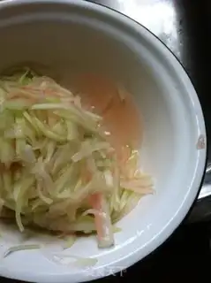Make The little wood is cold with watermelon skin step 15