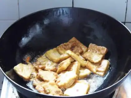 Make Dry pepper tofu step 5