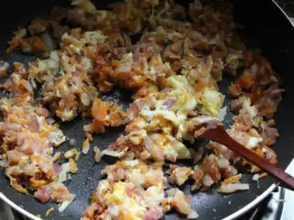 Make Western bacon and vegetables step 13