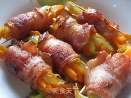 Make Bacon Vegetable Roll step 5
