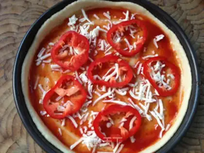 Make Shrimp bacon pizza step 7