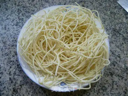 Make Onion egg noodles step 1
