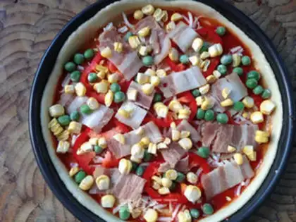 Make Shrimp bacon pizza step 9