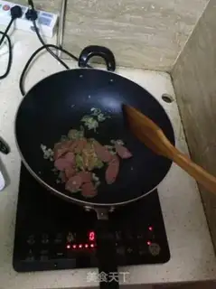 Make Sausage fried Dutch beans step 4