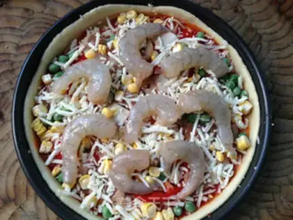 Make Shrimp bacon pizza step 10