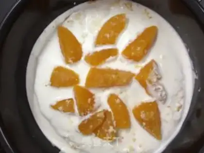 Make Orange mousse cake step 3