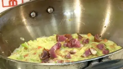 Make Peas carrot fried eggs step 5