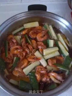 Make Spicy prawn plus cucumber step 6