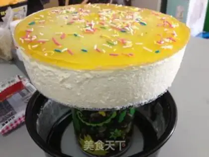 Make Orange mousse cake step 8
