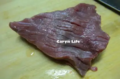 Make "Sliding" egg beef step 0