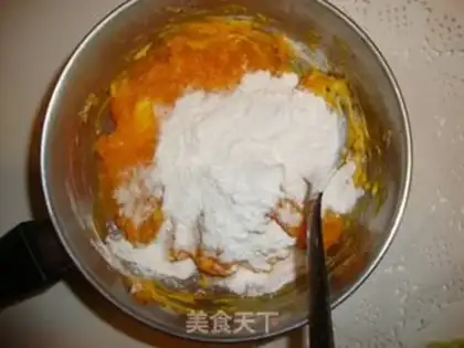 Make Pumpkin bean cake step 2